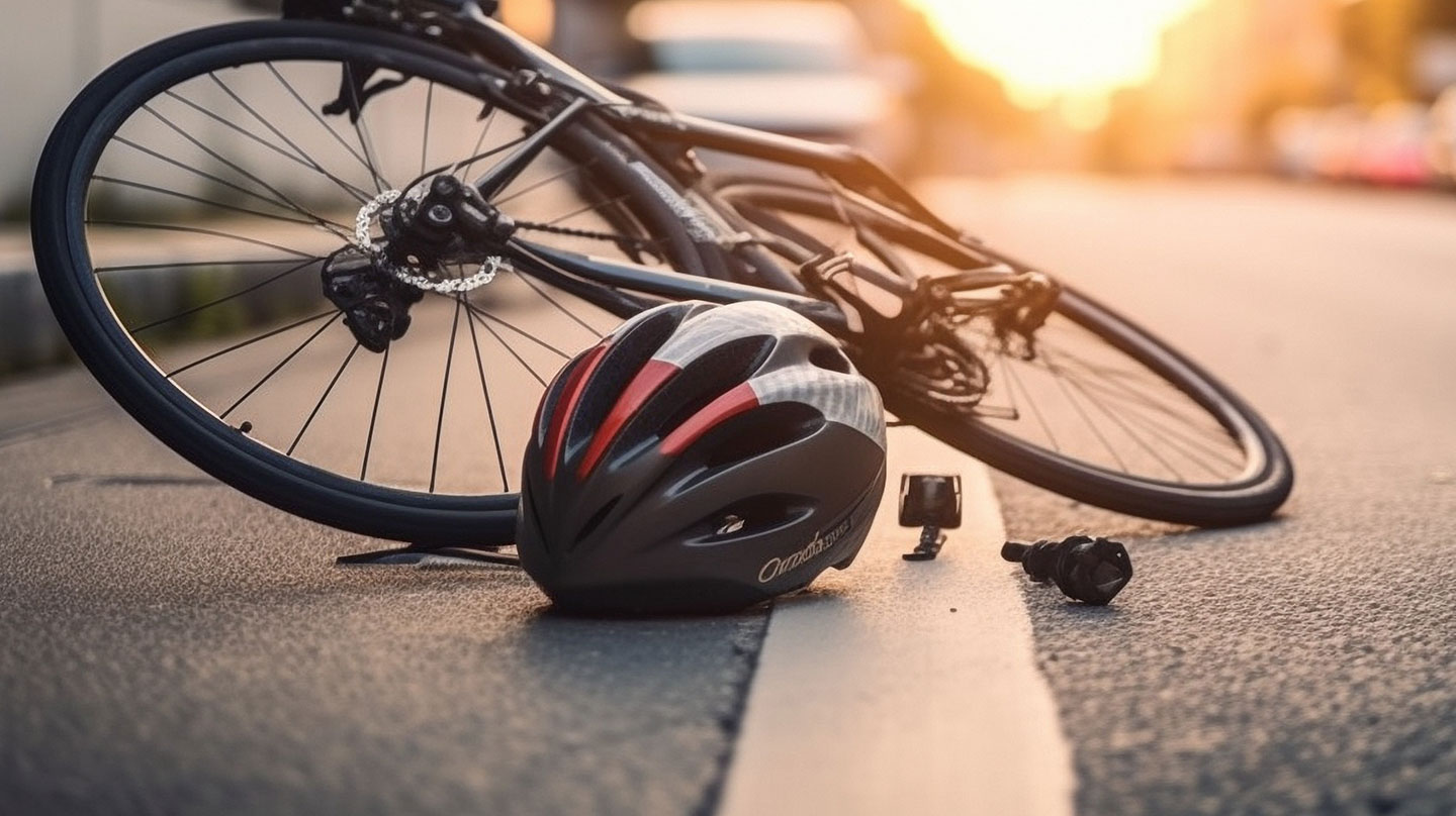 Sturz mit dem Fahrrad - Helm schützt vor Gehirnerschütterung